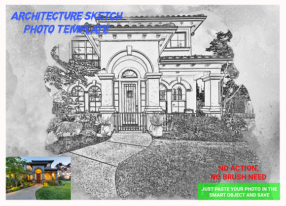 Architecture Sketch Photo Template in Add-Ons - product preview 6