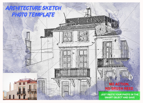 Architecture Sketch Photo Template in Add-Ons - product preview 8
