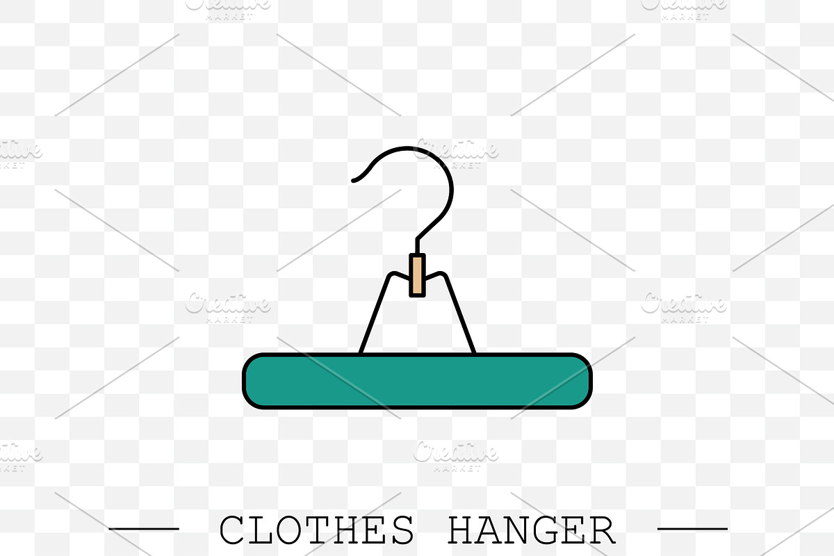 clothes hanger color icon vector. in Icons - product preview 8