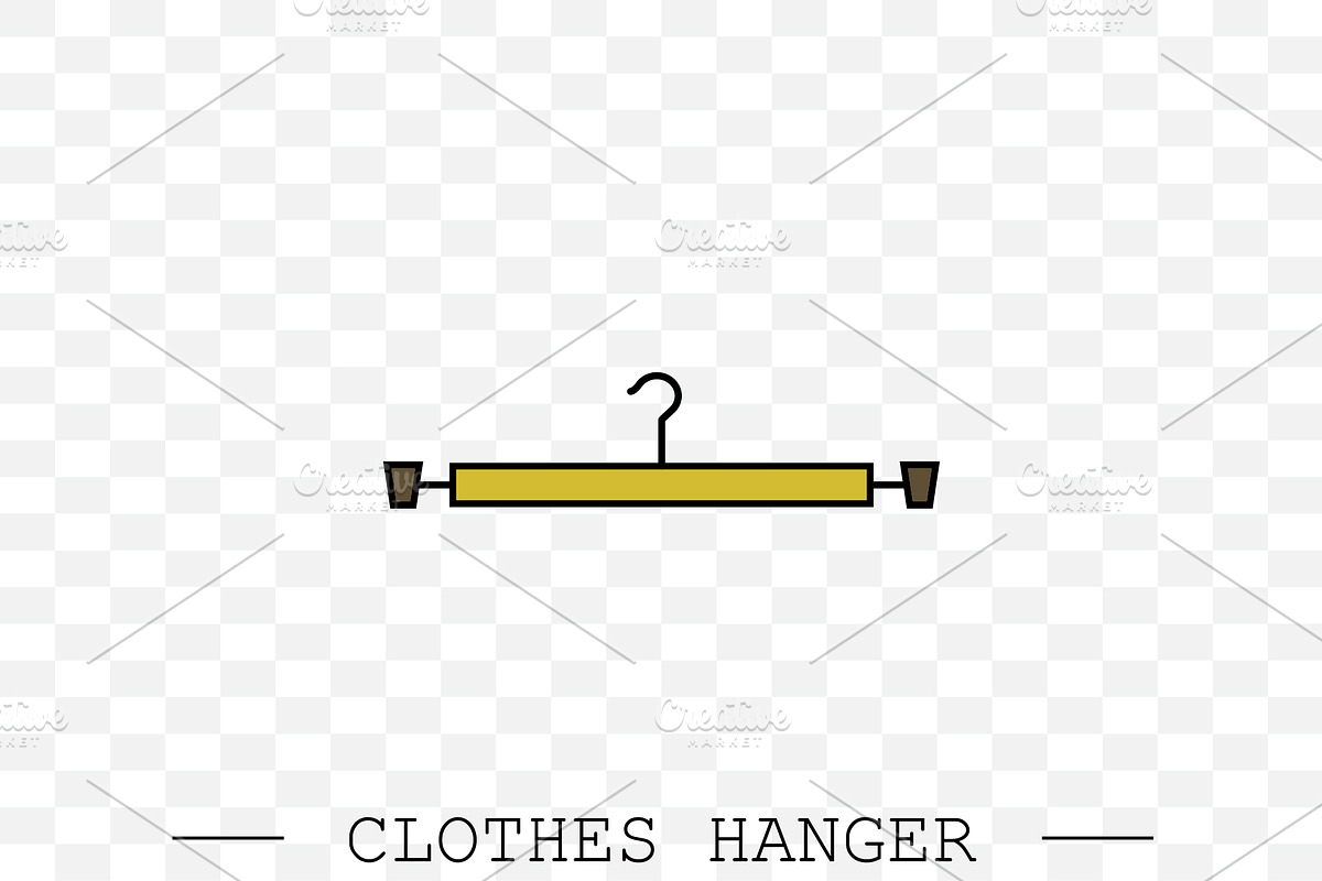 clothes hanger color icon vector. in Icons - product preview 8