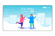 For kids landing page template