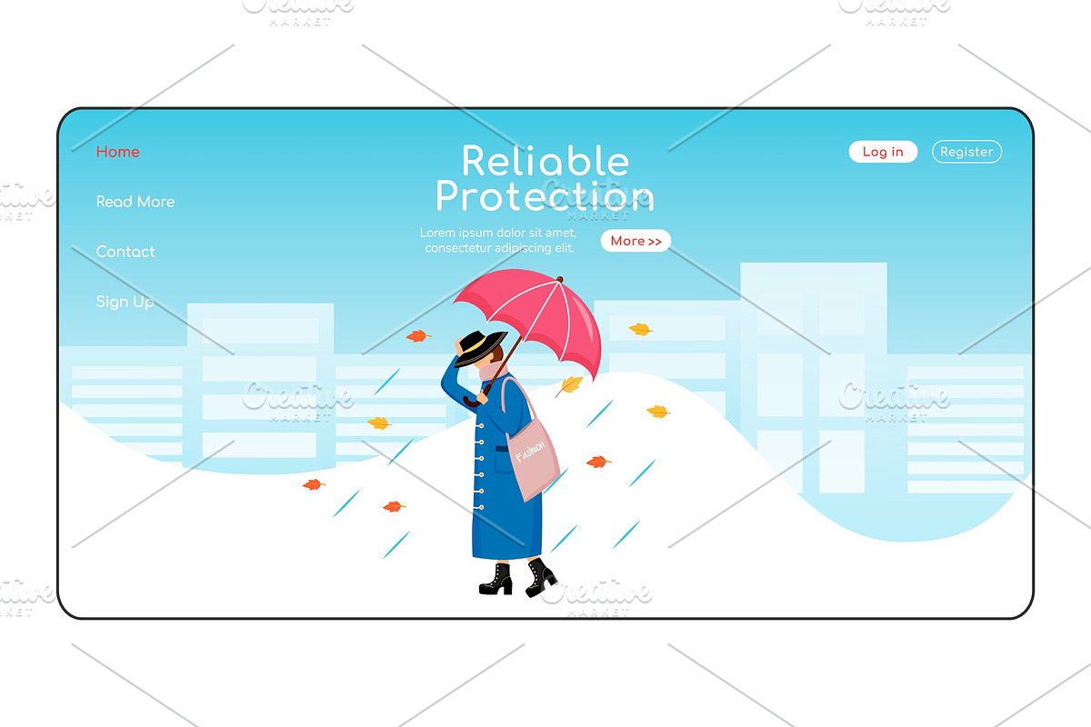 Reliable protection landing page in Landing Page Templates - product preview 8
