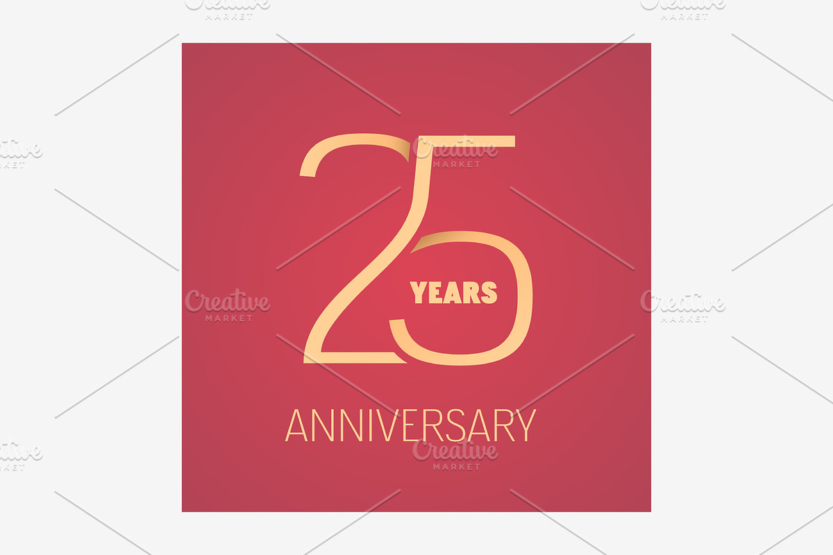 25 years anniversary vector logo in Illustrations - product preview 8