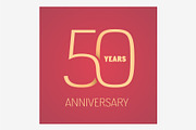 50 years anniversary vector logo