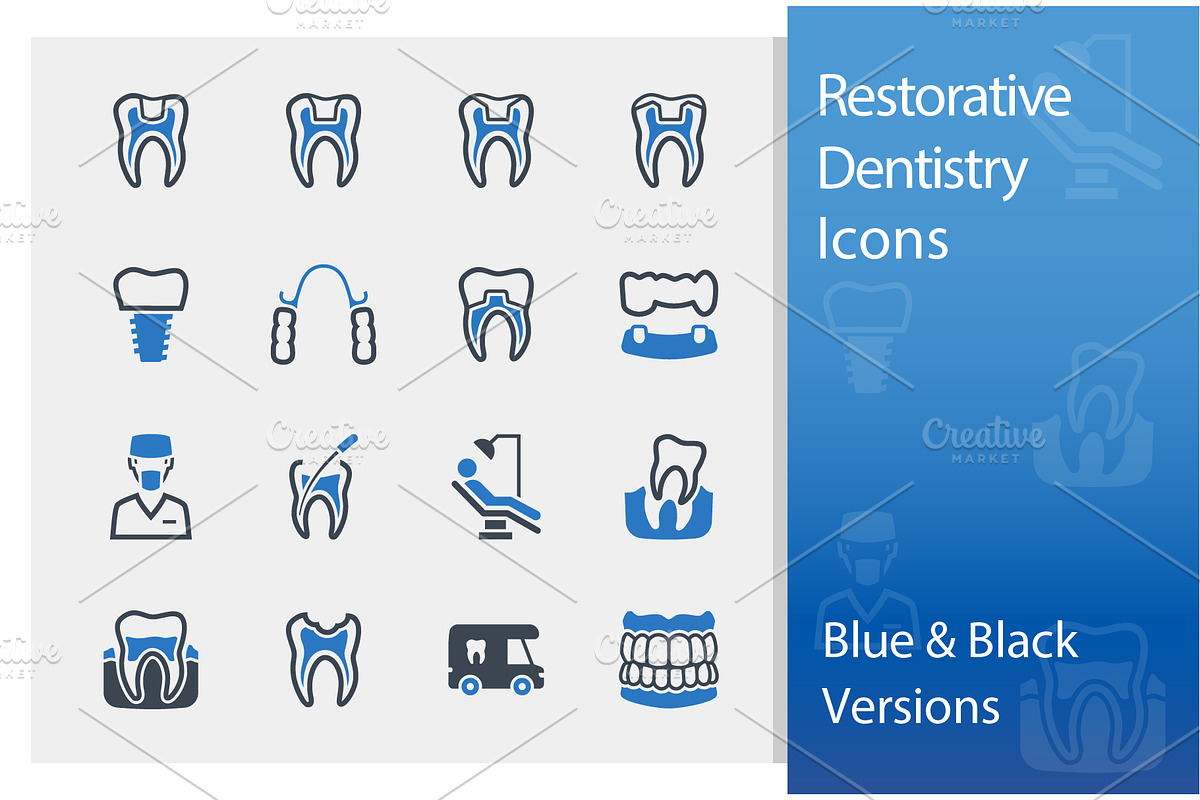 Restorative Dentistry Icons in Icons - product preview 8