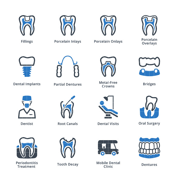 Restorative Dentistry Icons in Icons - product preview 1