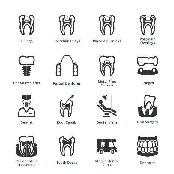 Restorative Dentistry Icons in Icons - product preview 2