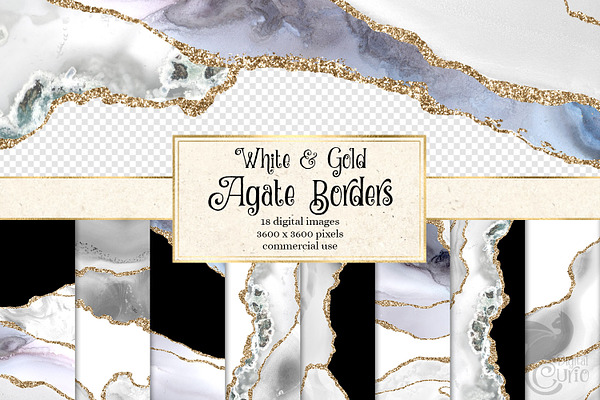 White Agate Borders