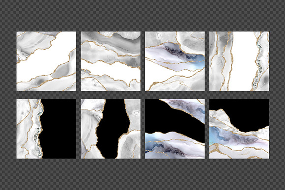 White Agate Borders in Textures - product preview 3