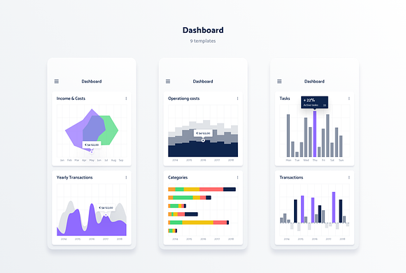 Spojeeto Mobile Dashboard Widgets UI in UI Kits and Libraries - product preview 3