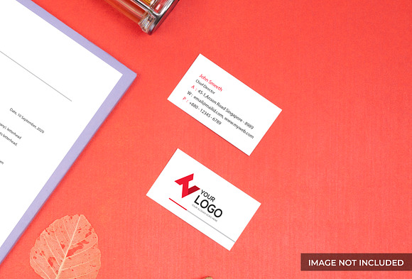 Pack of 5 Red Mock Up Branding Pack in Branding Mockups - product preview 1