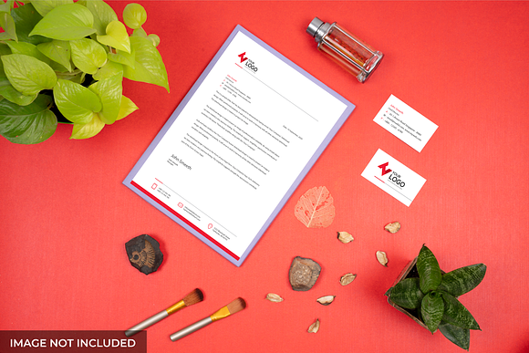 Pack of 5 Red Mock Up Branding Pack in Branding Mockups - product preview 3