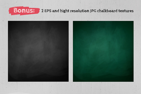 Chalked education set (color) in Objects - product preview 6
