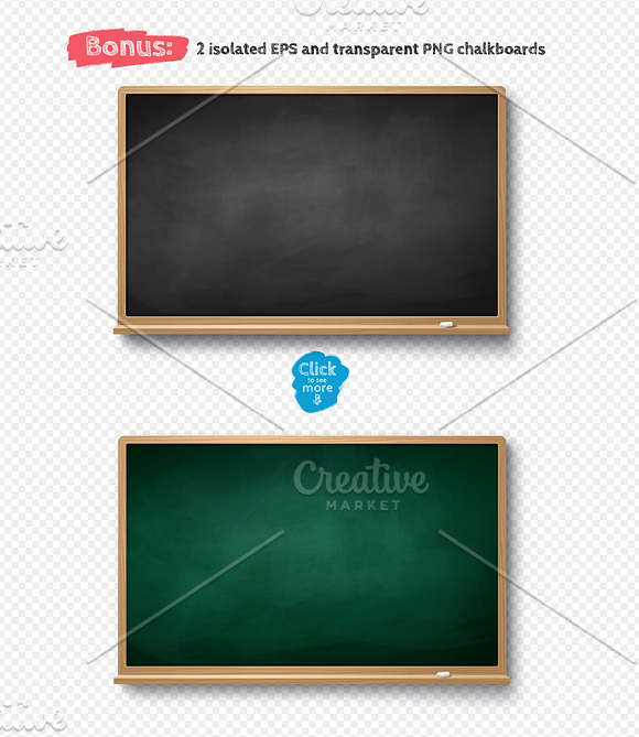 Chalked education set (color) in Objects - product preview 7