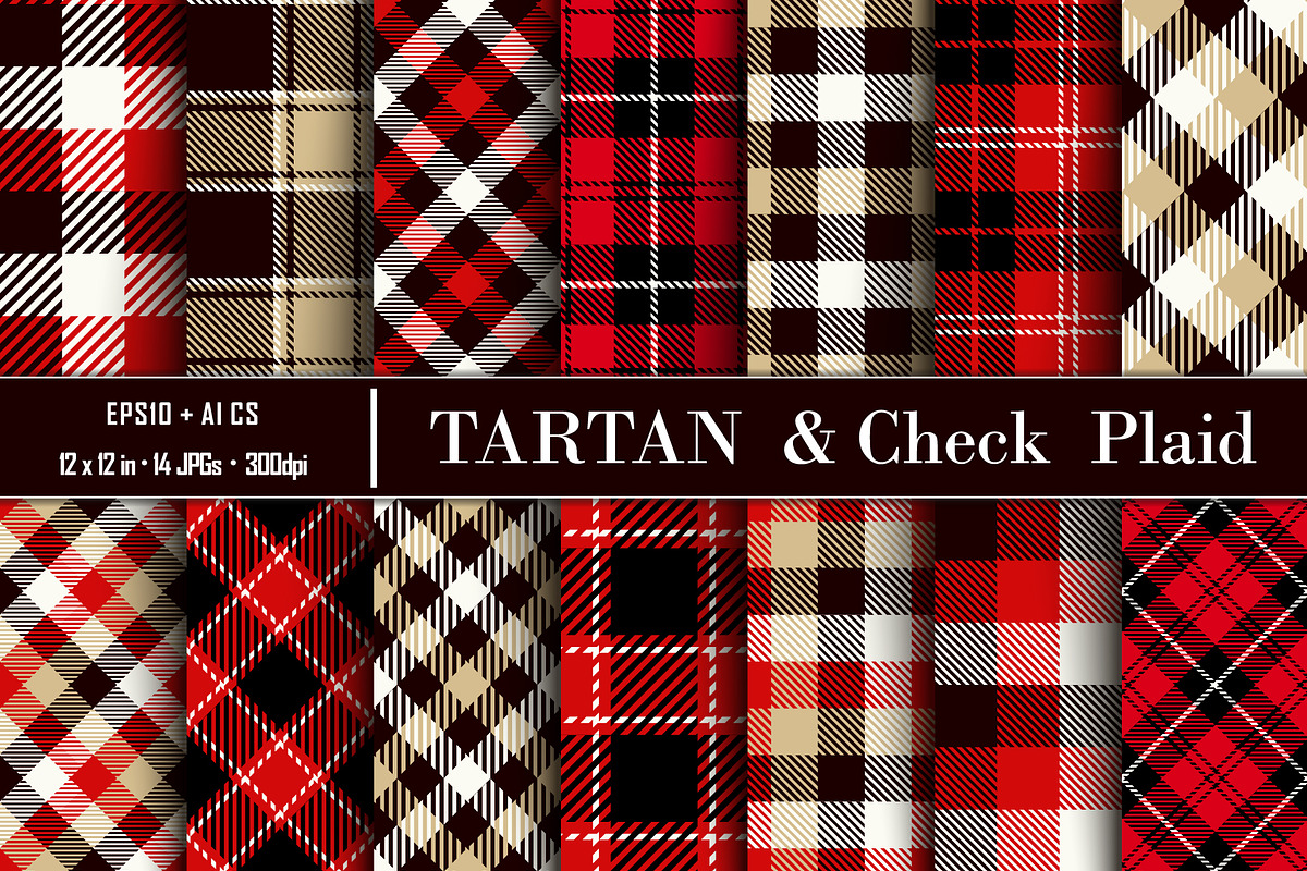 Seamless Tartan Check  Plaid in Patterns - product preview 8