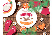 Summer holidays typographic poster
