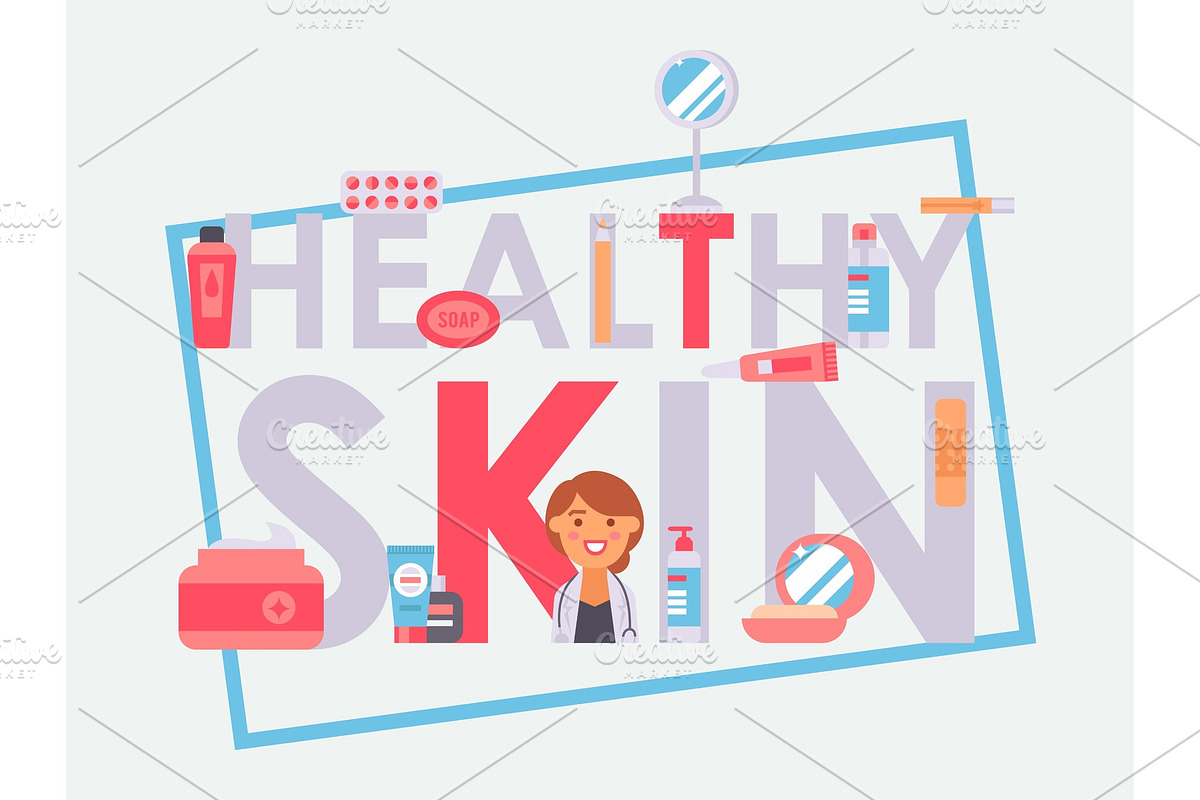 Healthy skin typography poster in Objects - product preview 8