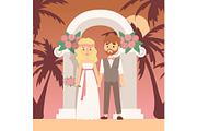 Wedding ceremony on tropical island