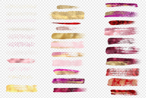 Valentine Brush Strokes Clipart in Objects - product preview 2