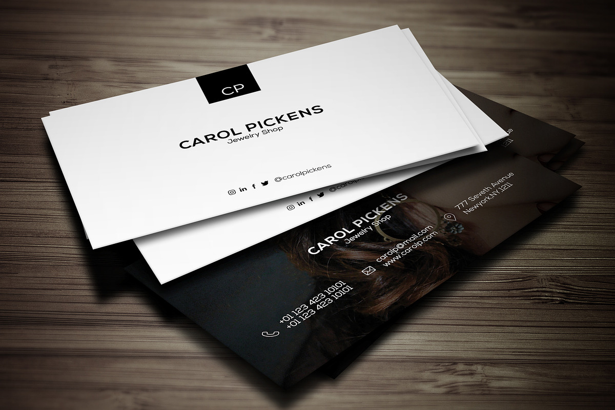 Jewelry Shop Business Card in Business Card Templates - product preview 8