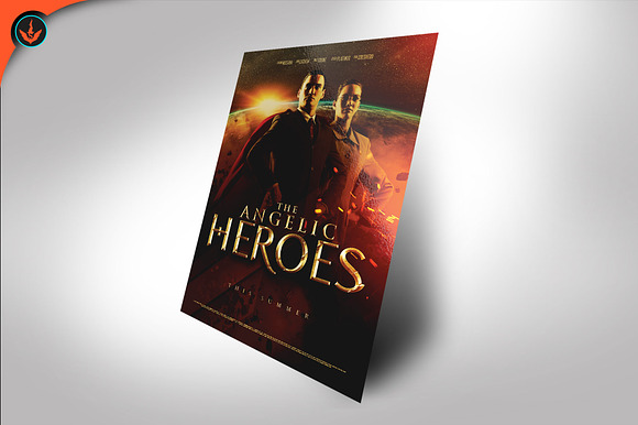 Angelic Heroes Movie Poster in Flyer Templates - product preview 1