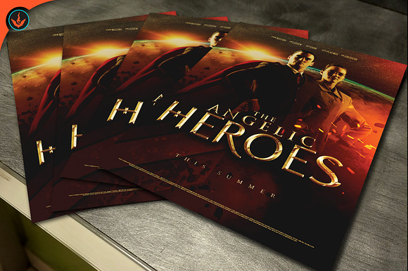 Angelic Heroes Movie Poster in Flyer Templates - product preview 3