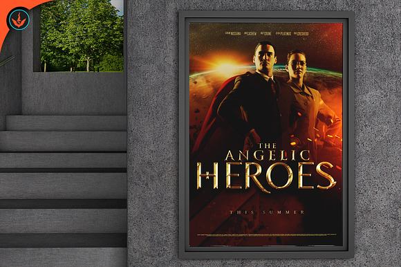Angelic Heroes Movie Poster in Flyer Templates - product preview 6