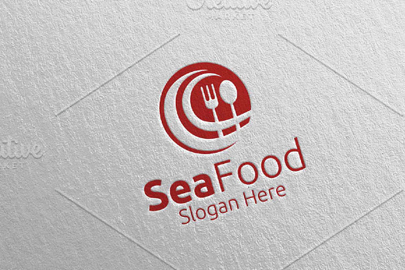 Sea Food Logo Restaurant or Cafe 80 in Logo Templates - product preview 1