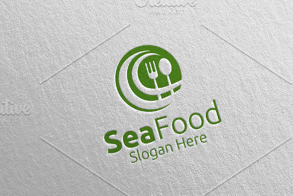 Sea Food Logo Restaurant or Cafe 80 in Logo Templates - product preview 2
