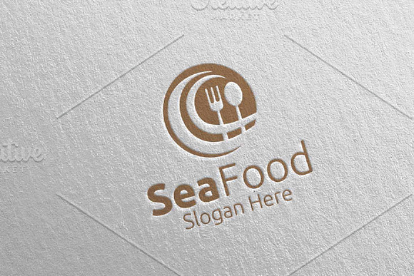 Sea Food Logo Restaurant or Cafe 80 in Logo Templates - product preview 3