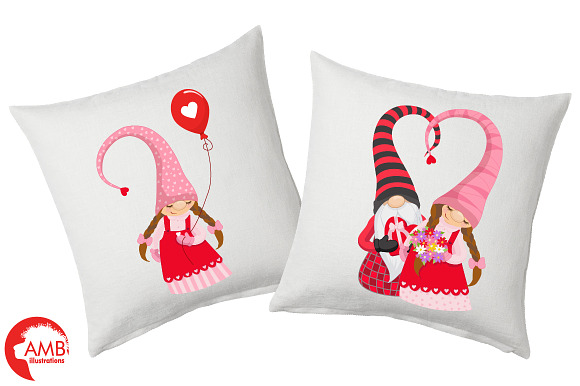 Valentine Gnomes clipart AMB-2704 in Illustrations - product preview 2