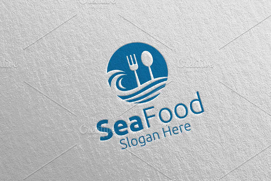 Sea Food Logo Restaurant or Cafe 81 in Logo Templates - product preview 8