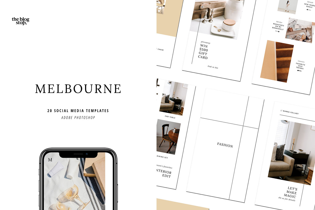 Melbourne Social Media Kit in Social Media Templates - product preview 8
