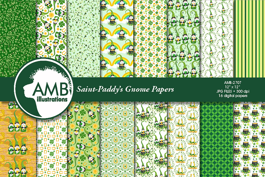 Saint-Patricks Gnomes patterns -2707 in Patterns - product preview 8