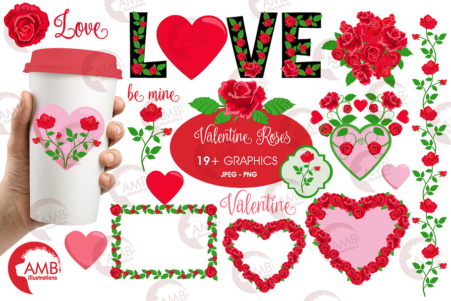 Valentine Roses clipart AMB-2711 in Illustrations - product preview 8