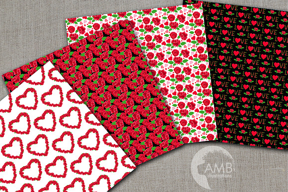 Red Roses Valentine Patterns - 2712 in Patterns - product preview 1