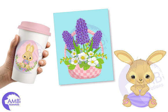 Easter Bunnies clipart AMB-2721 in Illustrations - product preview 2