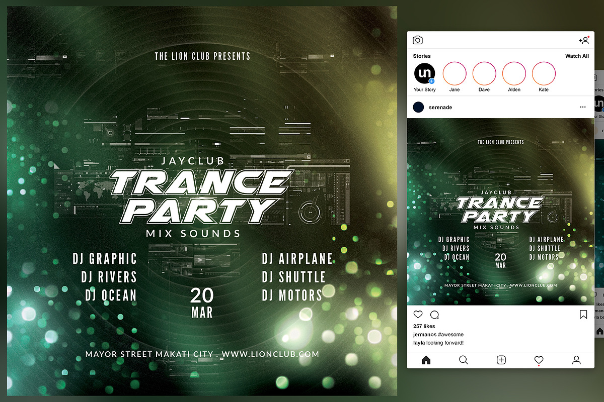 Trance Party Flyer in Flyer Templates - product preview 8