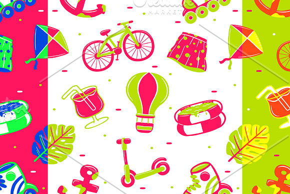 Summer Seamless Pattern (part 1) in Patterns - product preview 2