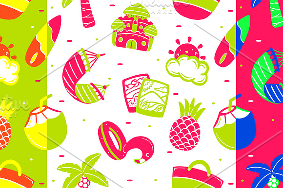 Summer Seamless Pattern (part 1) in Patterns - product preview 3