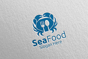 Crab Seafood Logo for Restaurant 82