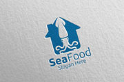 Squid Seafood Logo for Restaurant 83