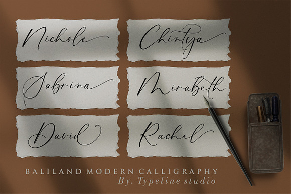 Baliland Modern Calligraphy Font. in Script Fonts - product preview 5