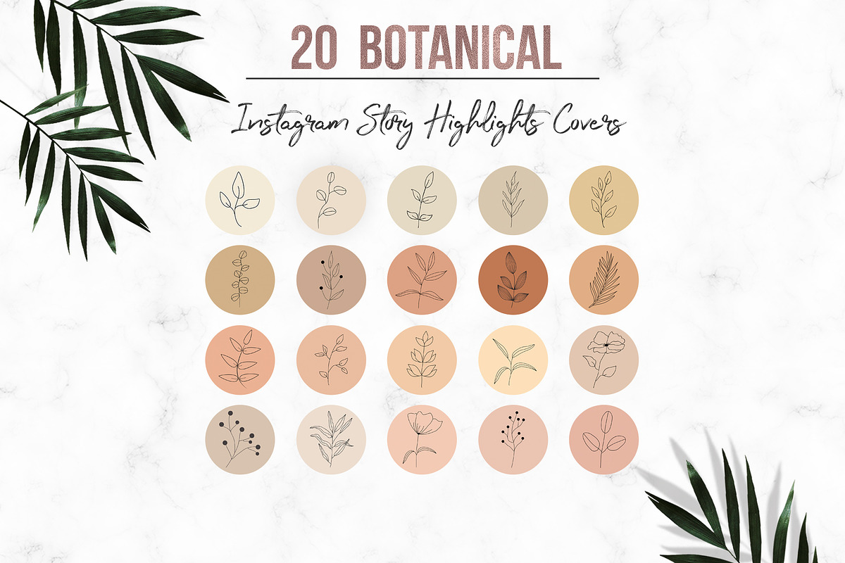 Botanical Instagram Story Highlight in Instagram Templates - product preview 8