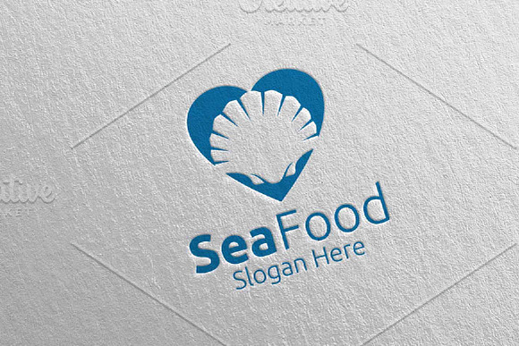 Scallops Seafood Logo Restaurant 85 in Logo Templates - product preview 1