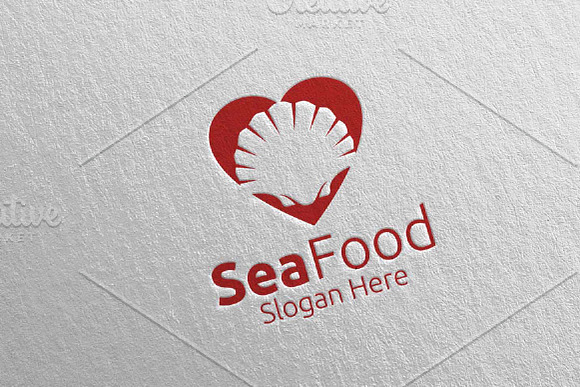 Scallops Seafood Logo Restaurant 85 in Logo Templates - product preview 2