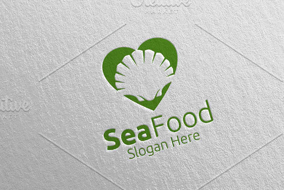 Scallops Seafood Logo Restaurant 85 in Logo Templates - product preview 3