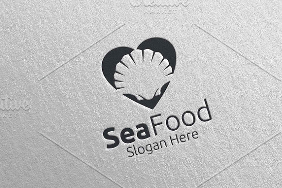 Scallops Seafood Logo Restaurant 85 in Logo Templates - product preview 4
