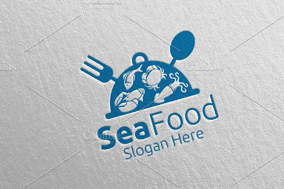 Seafood Logo Restaurant or Cafe 89 in Logo Templates - product preview 8