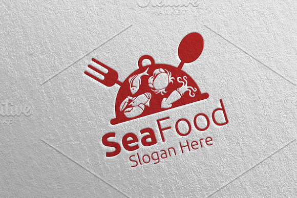 Seafood Logo Restaurant or Cafe 89 in Logo Templates - product preview 1